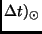 $\Delta t)_{\odot}$