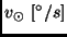 $v_{\odot} \ [^{\circ}/s]$