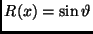 $R(x) = \sin \vartheta$