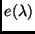 $e(\lambda)$