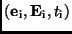 $({\bf e}_{\rm i}, {\bf E}_{\rm i}, t_{\rm i})$
