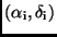 $(\alpha_{\rm i}, \delta_{\rm i})$