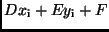 $\displaystyle Dx_{\rm i} + Ey_{\rm i} + F$
