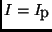 $I=I_{\mbox{p}}$