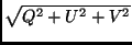 $\sqrt{Q^{2} + U^{2} + V^{2}}$