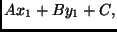 $\displaystyle Ax_{1} + By_{1} + C ,$