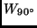 $W_{90^{\circ}}$