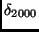 $\delta_{2000}$