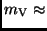 $m_{\rm V}
\approx$