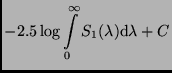 $\displaystyle -2.5 \log \int \limits_{0}^{\infty} S_1(\lambda) {\rm d}\lambda + C$
