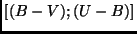 $[(B-V);(U-B)]$