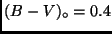 $(B-V)_{\circ} = 0.4$