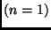 $(n=1)$