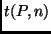 $t(P, n)$