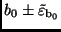 $b_0 \pm \tilde{\varepsilon}_{\rm b_0}$