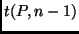 $t(P, n-1)$