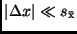 $\vert\Delta x\vert
\ll s_{\bar{\rm x}}$