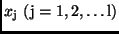 $x_{\rm j} \ ({\rm j} = 1, 2, \dots {\rm l})$