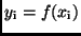 $y_{\rm i}
= f(x_{\rm i})$