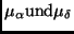 $\mu_{\alpha} {\rm und} \mu_{\delta}$
