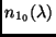 $n_{1_0}(\lambda)$