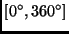 $[0^\circ, 360^\circ]$