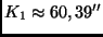 $K_1\approx 60,39''$