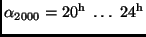 $\alpha_{2000} = 20^{\rm h} \ \dots \ 24^{\rm h}$
