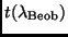 $t(\lambda_{\rm Beob})$
