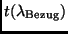 $t(\lambda_{\rm Bezug})$