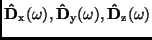 $ {\bf\hat D}_{\rm x}(\omega),
{\bf\hat D}_{\rm y}(\omega), {\bf\hat D}_{\rm z}(\omega)$