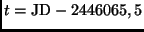 $t = {\rm JD} - 2446065,5$