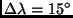 $\Delta \lambda = 15^\circ$