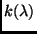 $k(\lambda)$