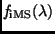 ${\it f}_{\rm iMS}(\lambda)$