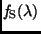 ${\it f}_{\rm S}(\lambda)$