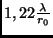 $1,22 \frac{\lambda}{r_0}$
