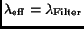 $\lambda_{\rm eff} = \lambda_{\rm Filter}$