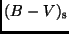 $\displaystyle (B-V)_{\rm s}$