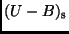 $\displaystyle (U-B)_{\rm s}$