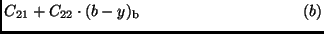 $\displaystyle C_{21} + C_{22} \cdot (b-y)_{\rm b} \hspace{36mm} (b)$