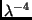 $\lambda^{-4}$