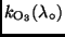 $k_{\rm O_3}(\lambda _\circ )$