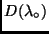 $D(\lambda _{\circ})$