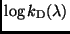 $\log k_{\rm D}(\lambda)$