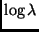 $\log \lambda$