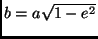 $b = a \sqrt{1-e^2}$